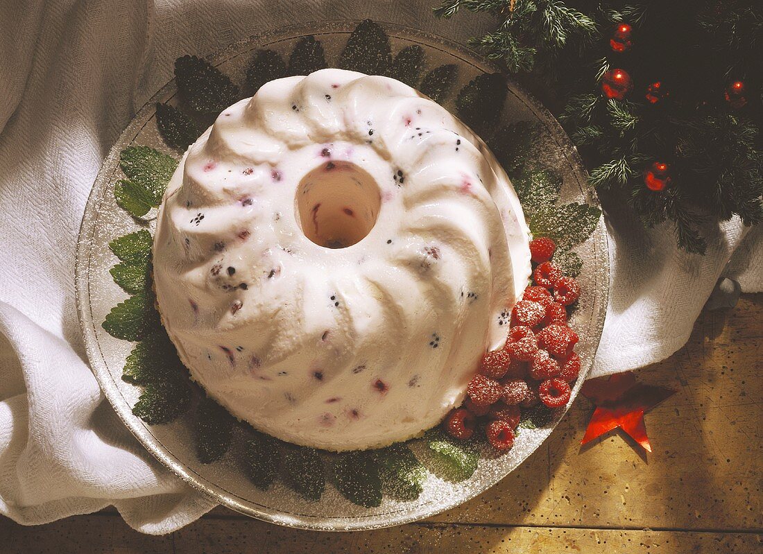 Fruit blancmange for Christmas