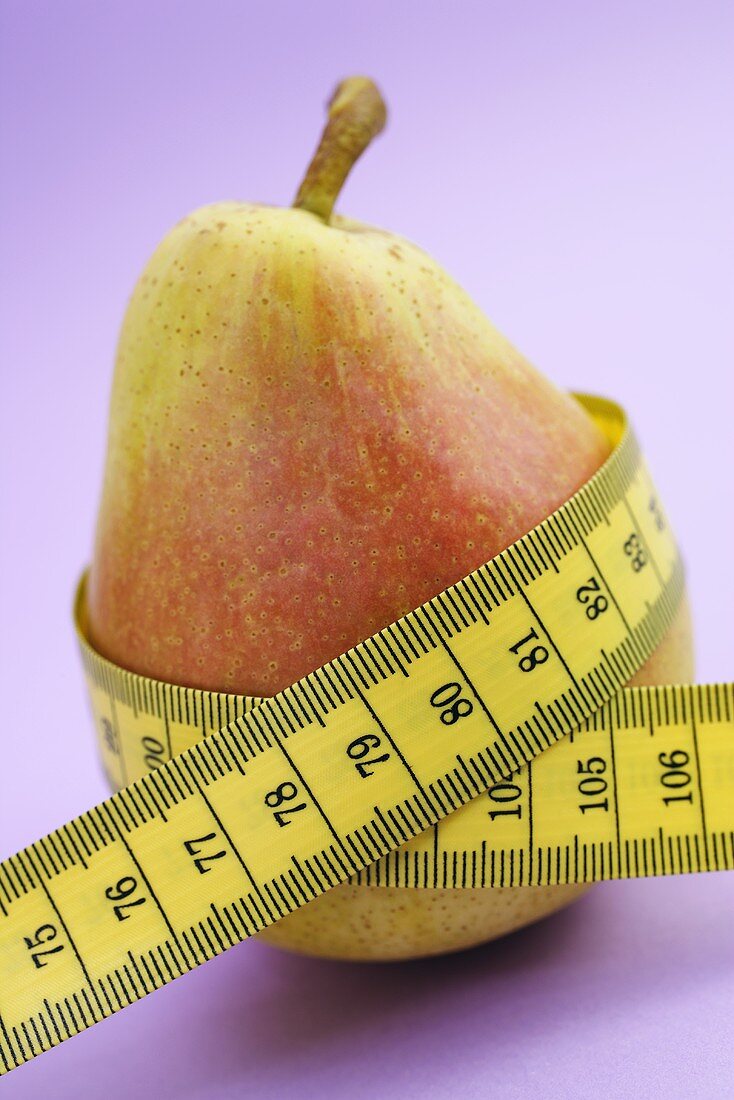 Pear with tape measure