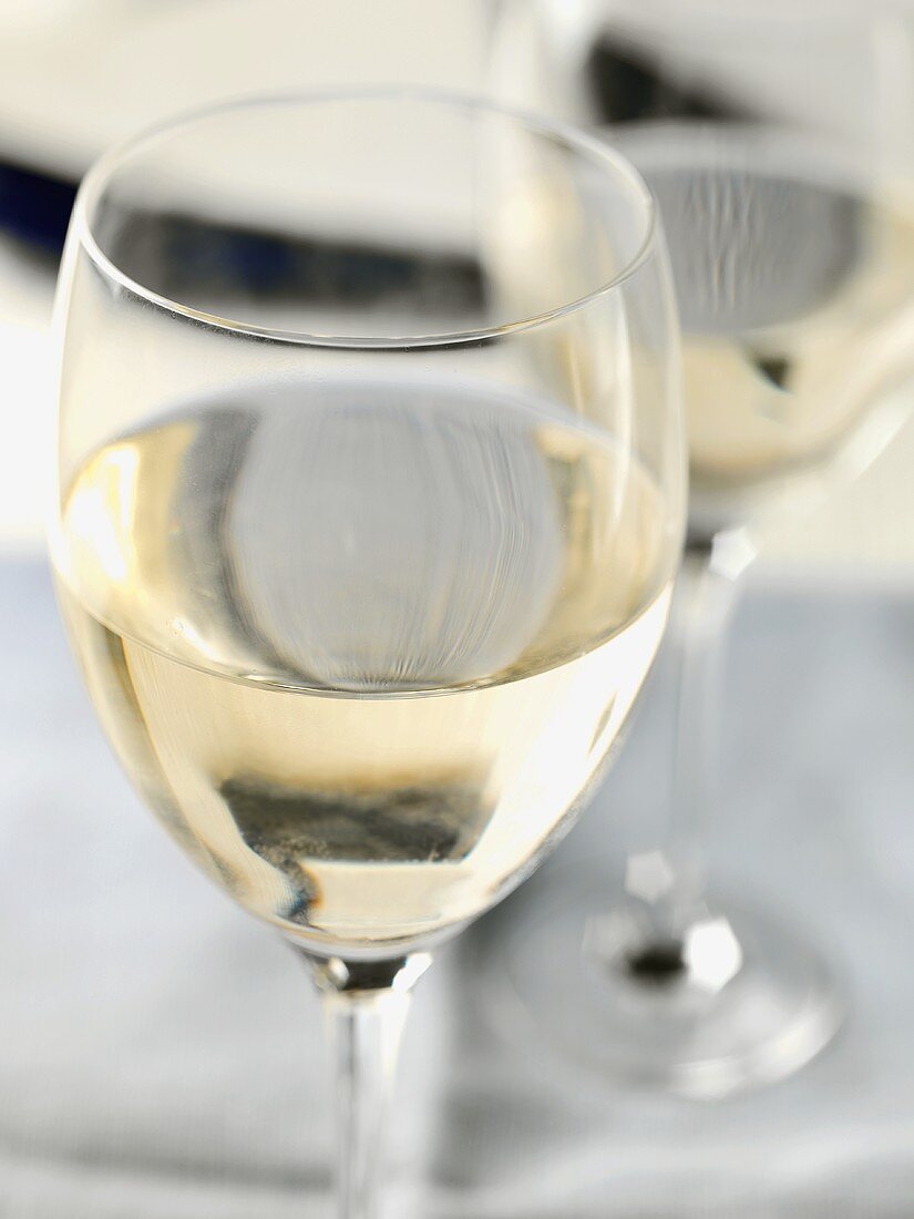 White wine in a wine glass