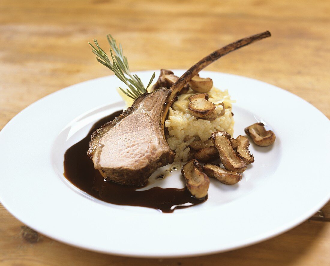 Wild boar chop with ceps