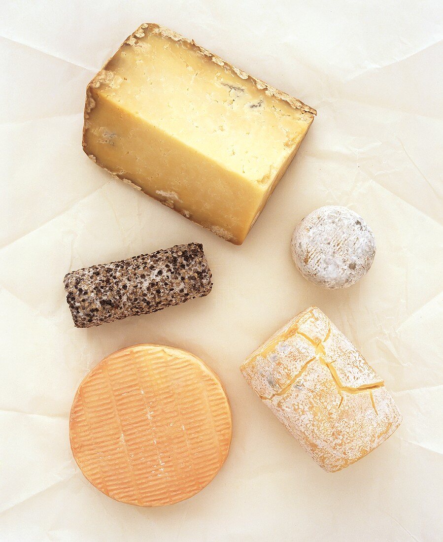 Cheeses: Cantal, Saint Maure, Sancerre, Munster, Charolais