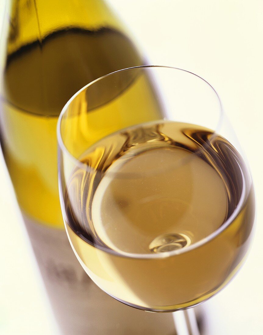 A glass of white wine