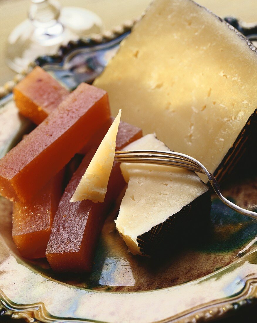 Manchego and Membrillo (Spanish cheese and quince jelly)