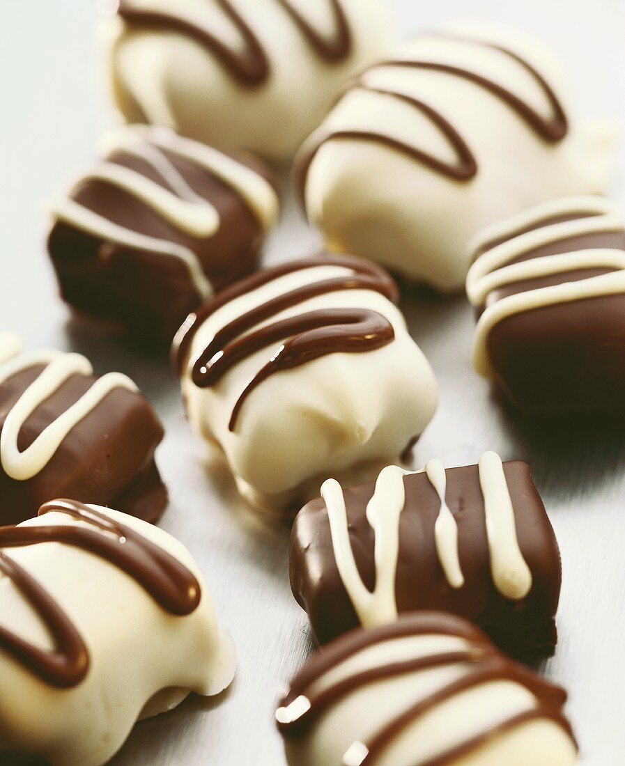 Dark and white chocolates