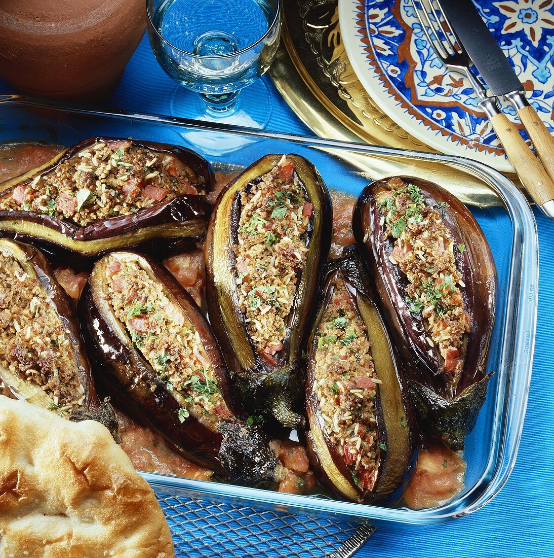 Stuffed aubergines