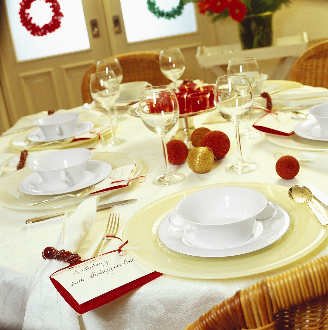 Festive table for Martinmas meal