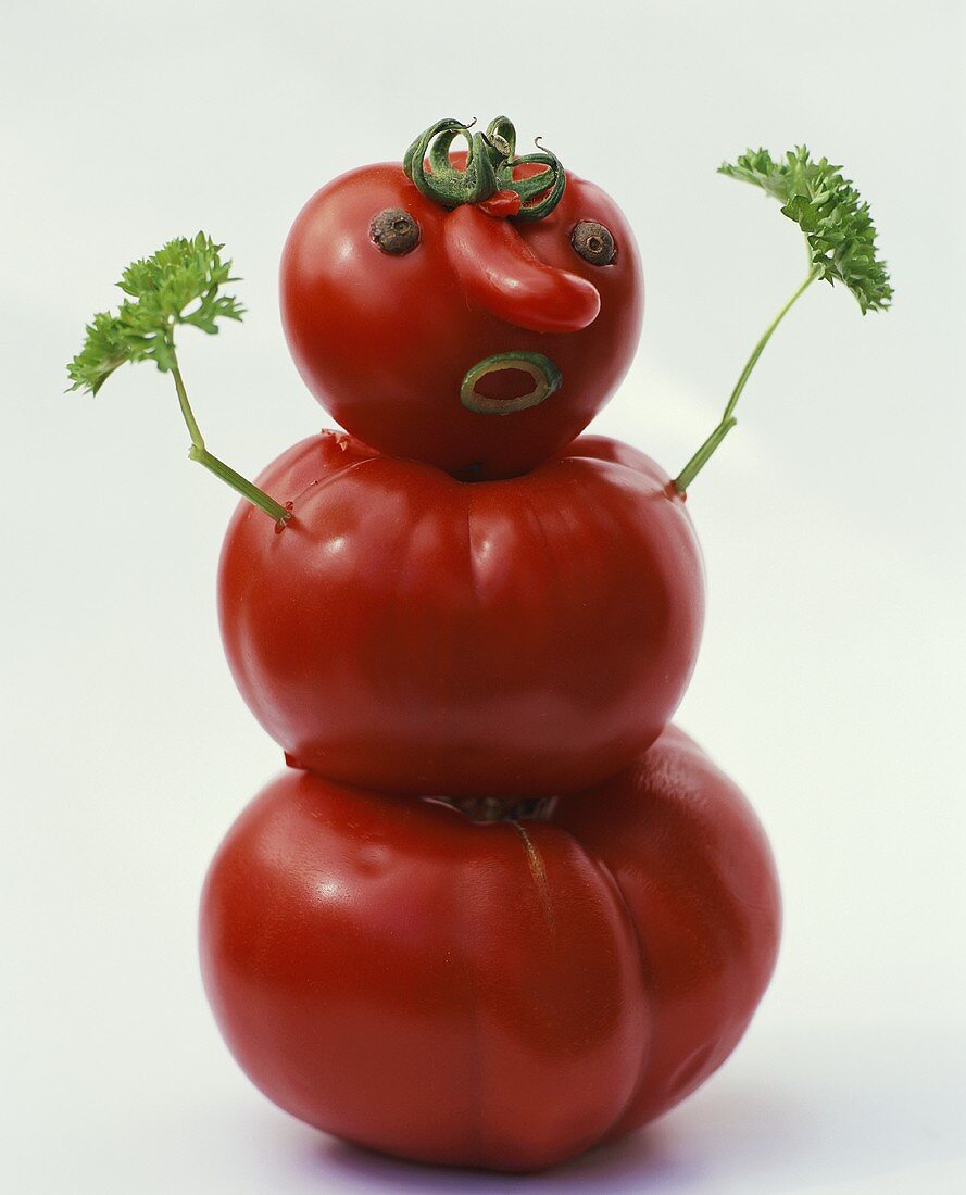 Männchen aus Tomaten