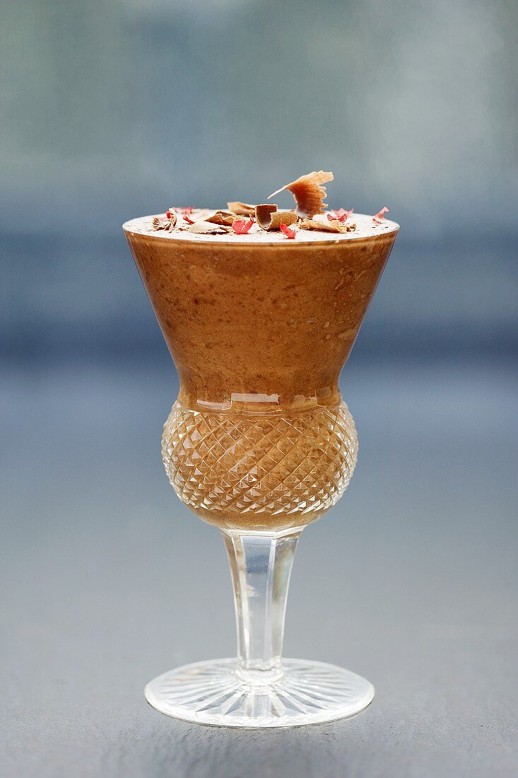 Chocolate mousse in a glass