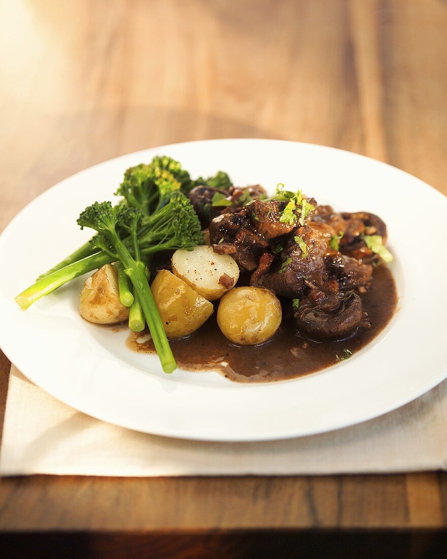 Boeuf bourguignon (beef in red wine, France)