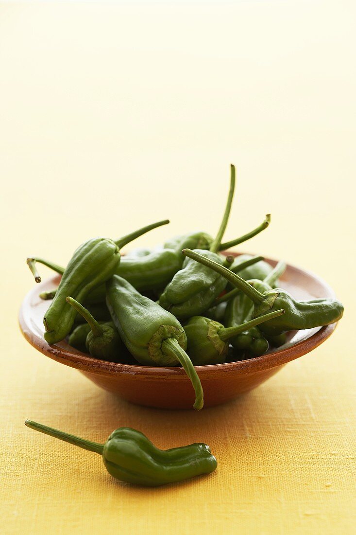 Baby green peppers