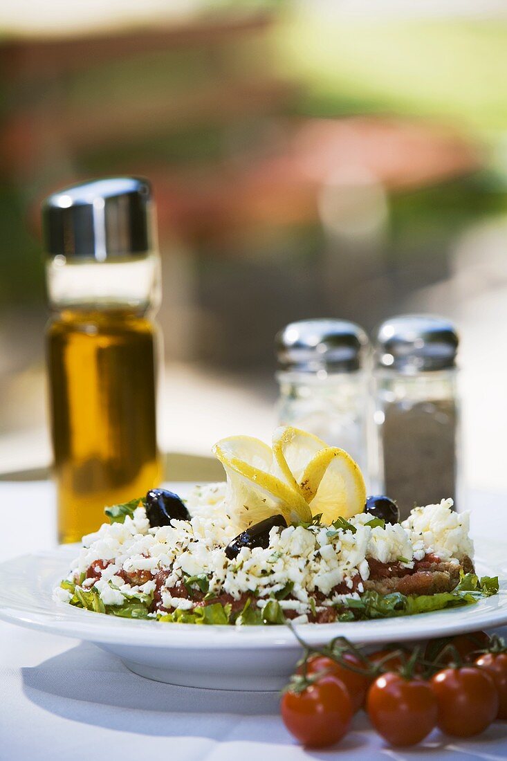 Greek salad with feta