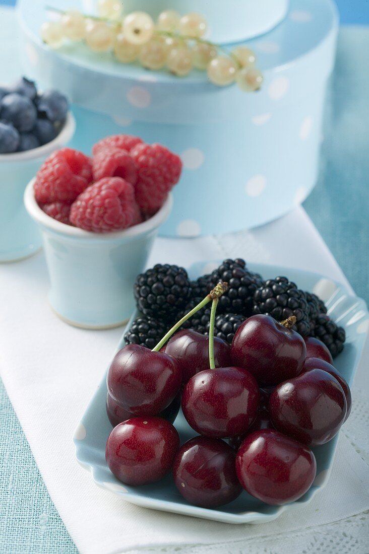 Cherries and assorted berries