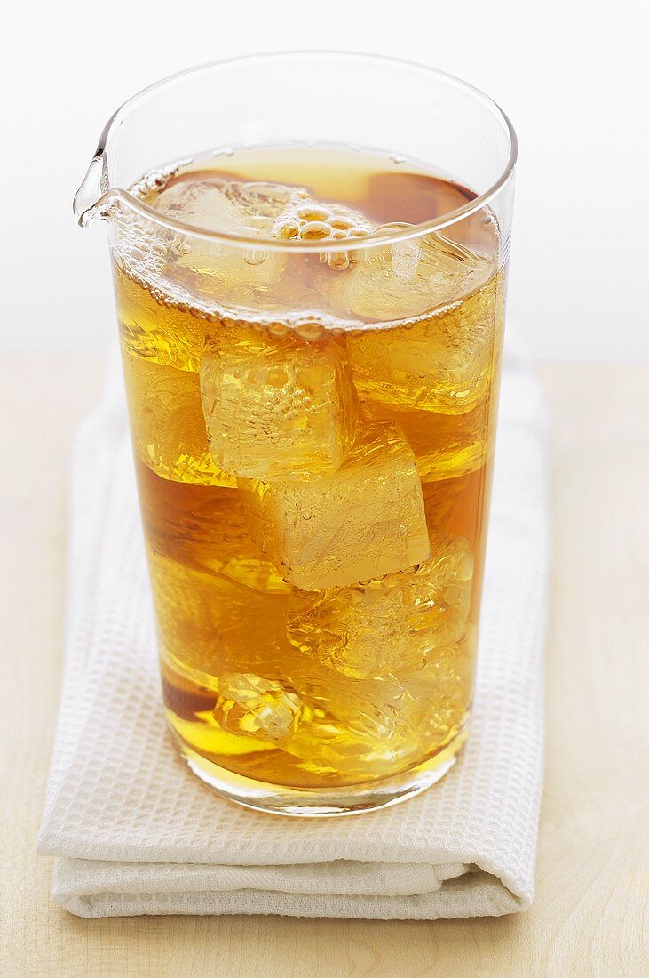 A glass of iced tea