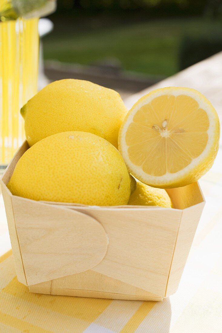 Lemons in a punnet