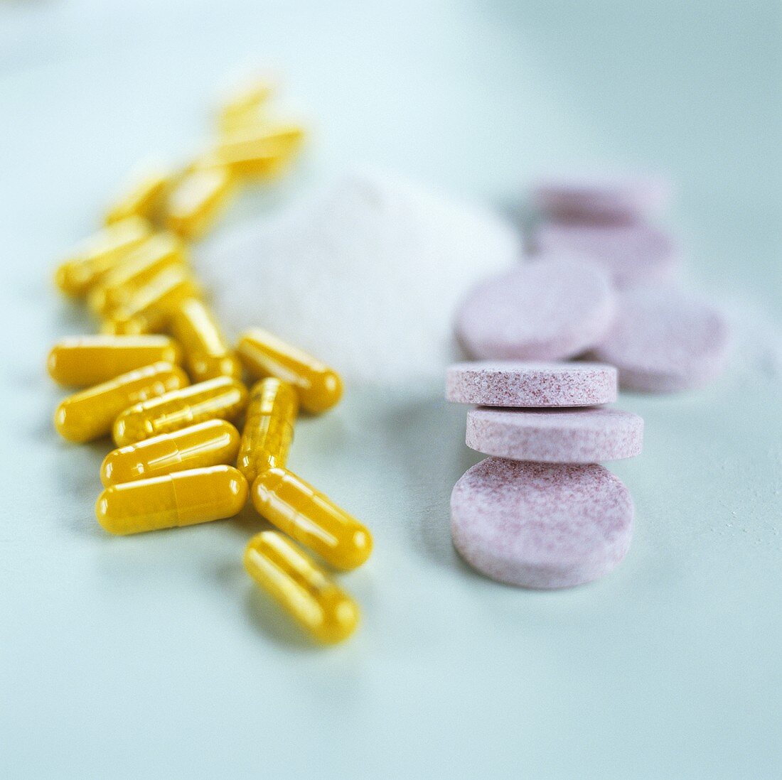 Vitamins in form of capsules, powder & effervescent tablets