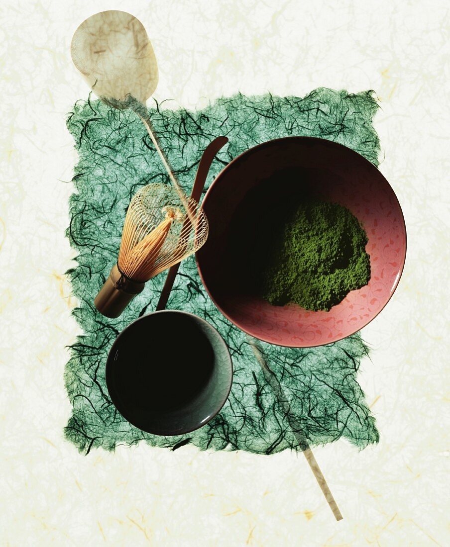 Ingredients for Japanese tea ceremony