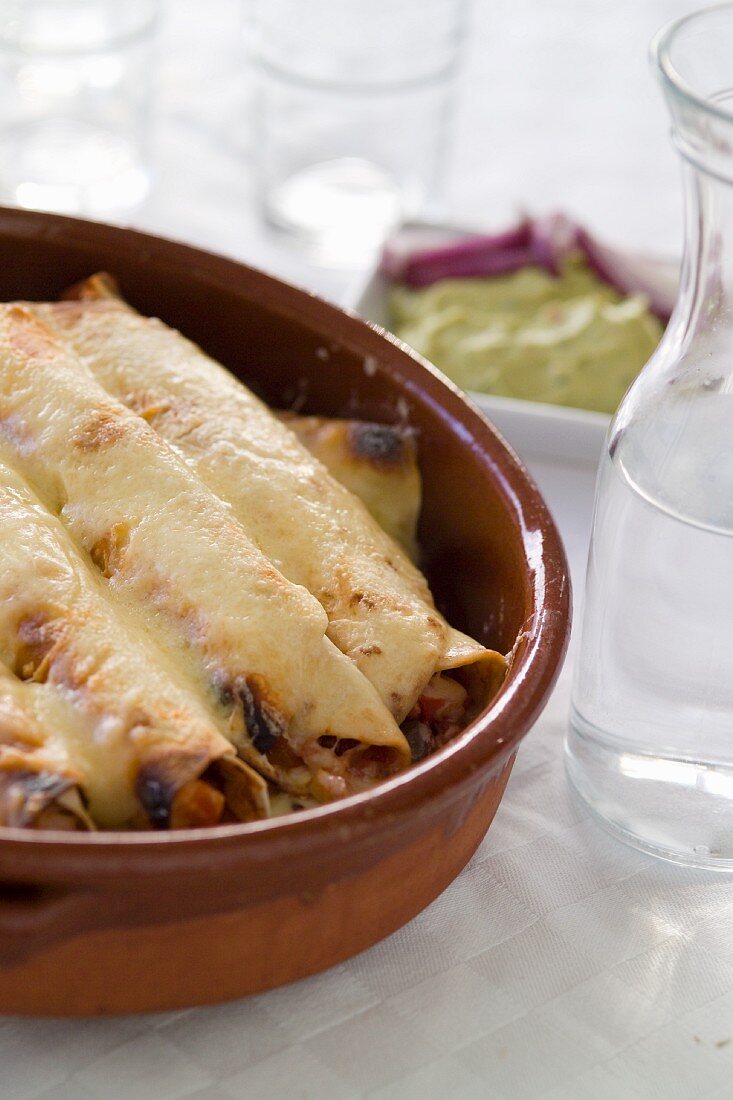 Enchiladas mit Putenfleisch