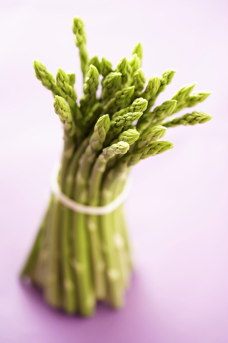 A bundle of green asparagus