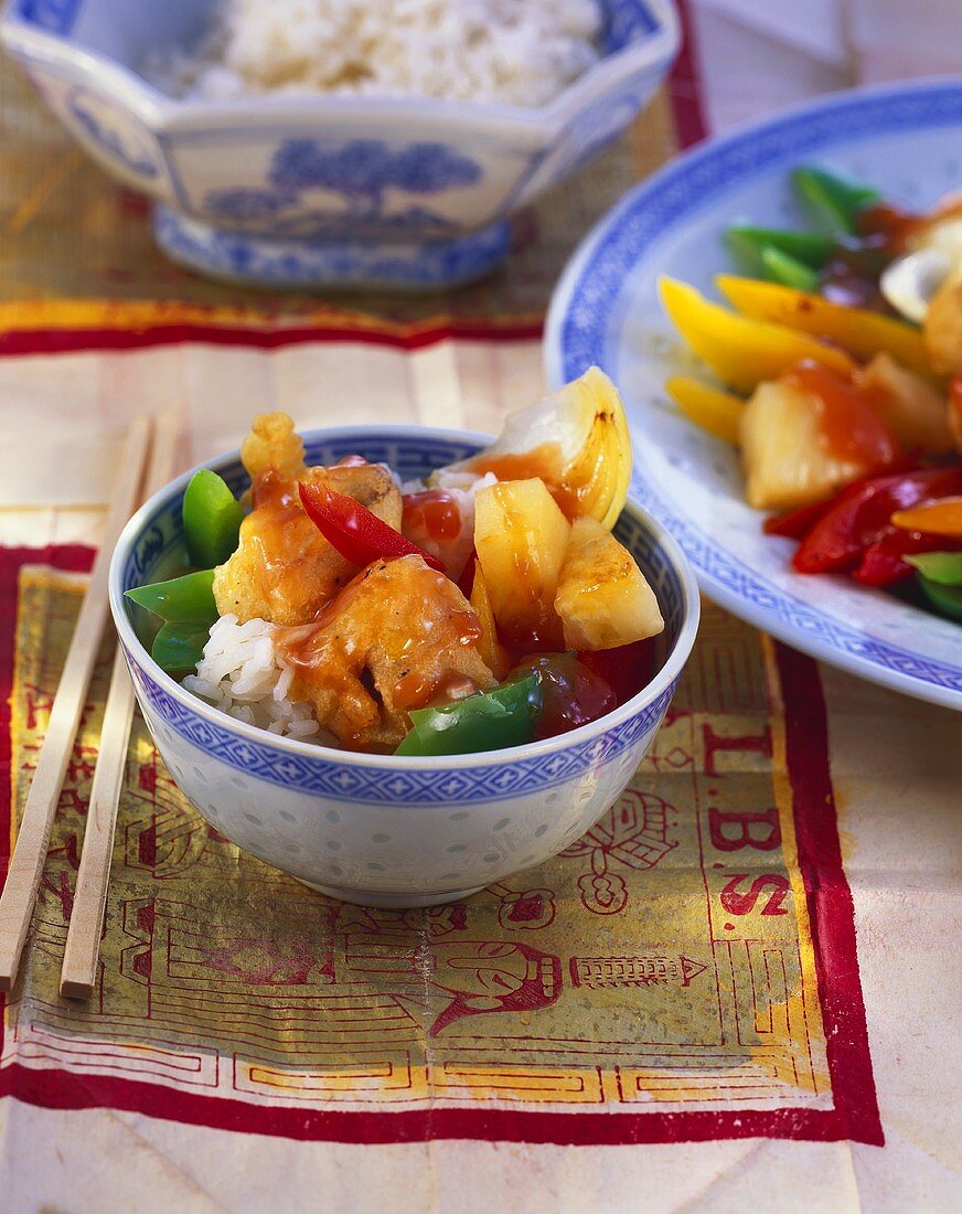 Fried sweet and sour pork