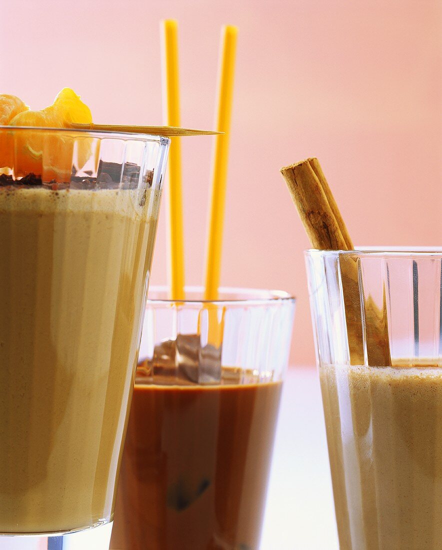 Coconut liqueur cocoa; shakes: mandarin & mocha, banana & coffee