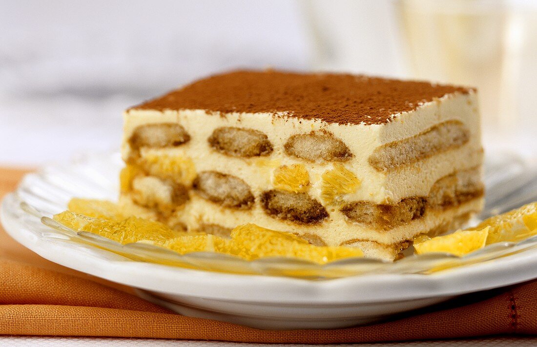 Tiramisu with oranges