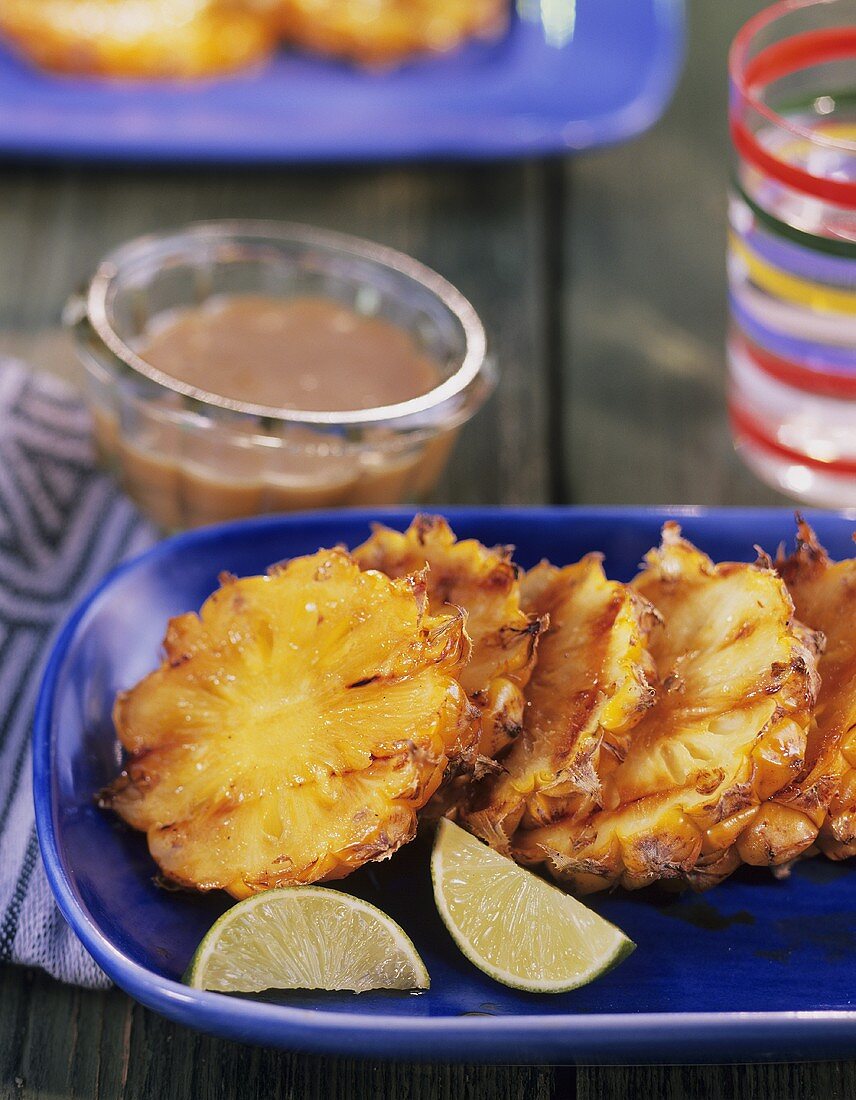 Grilled pineapple slices