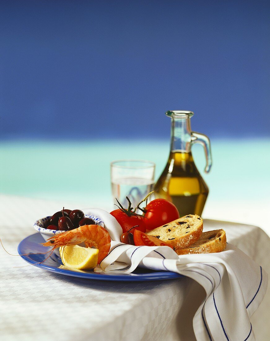 Plate of Mediterranean appetisers