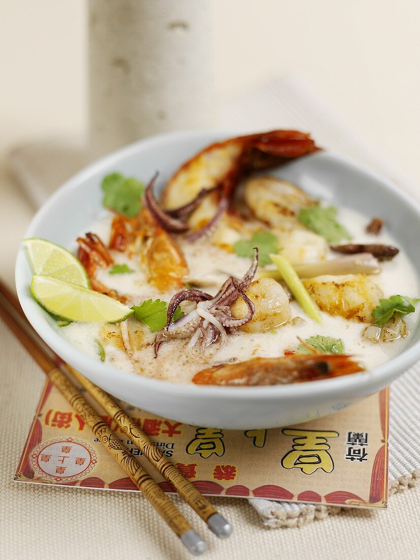 Asian seafood soup