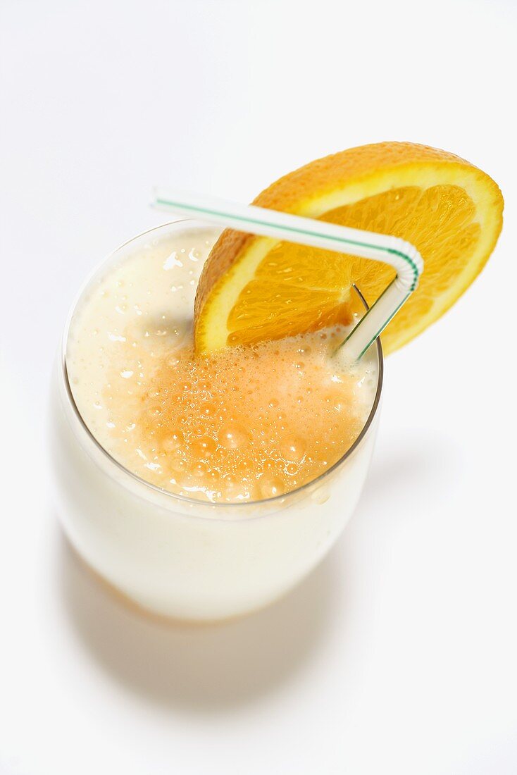 Buttermilk drink with orange juice