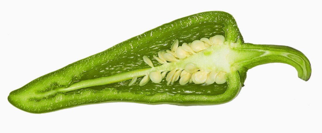 Half a green pointed pepper