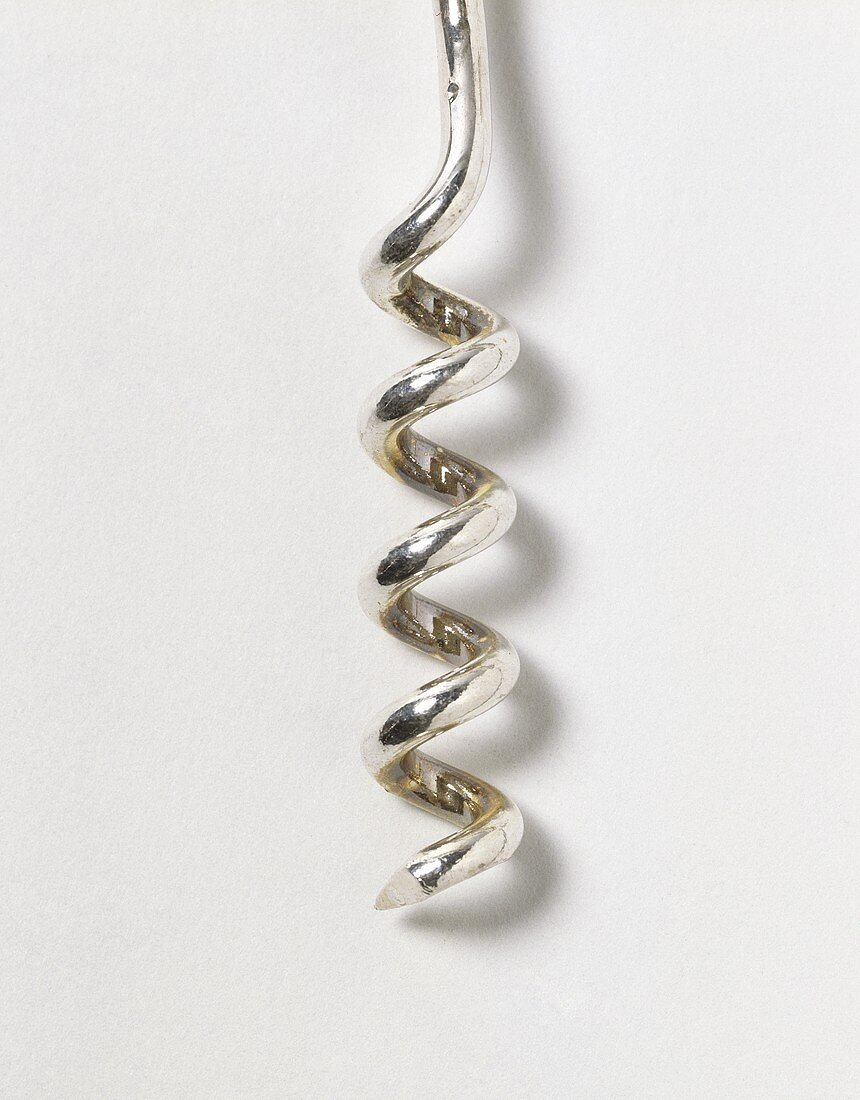 The steel thread of a corkscrew (detail)