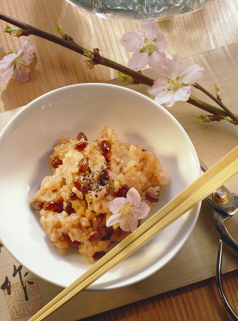 A Bowl of Aduki Bean Rice