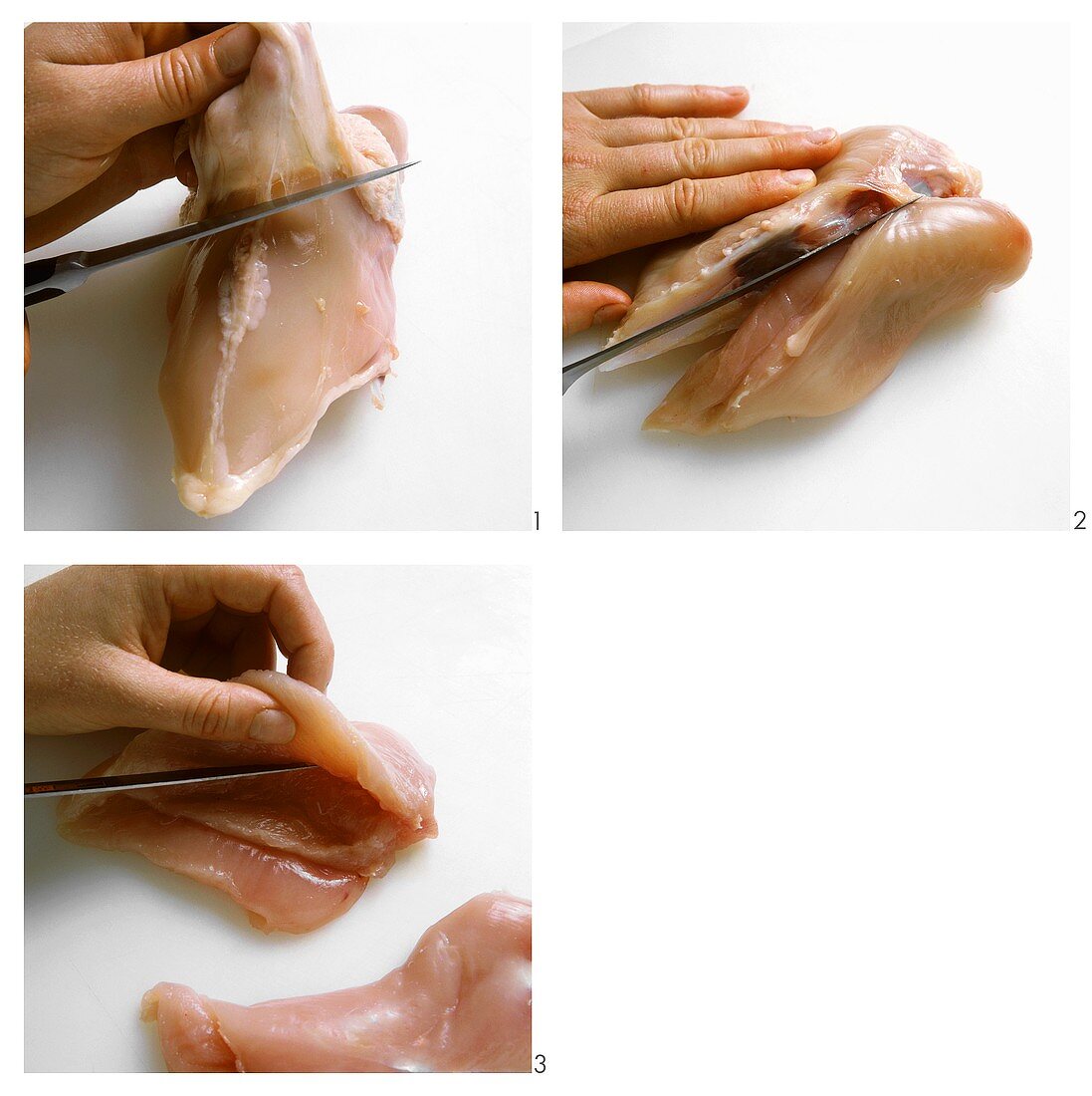 Removing breast meat