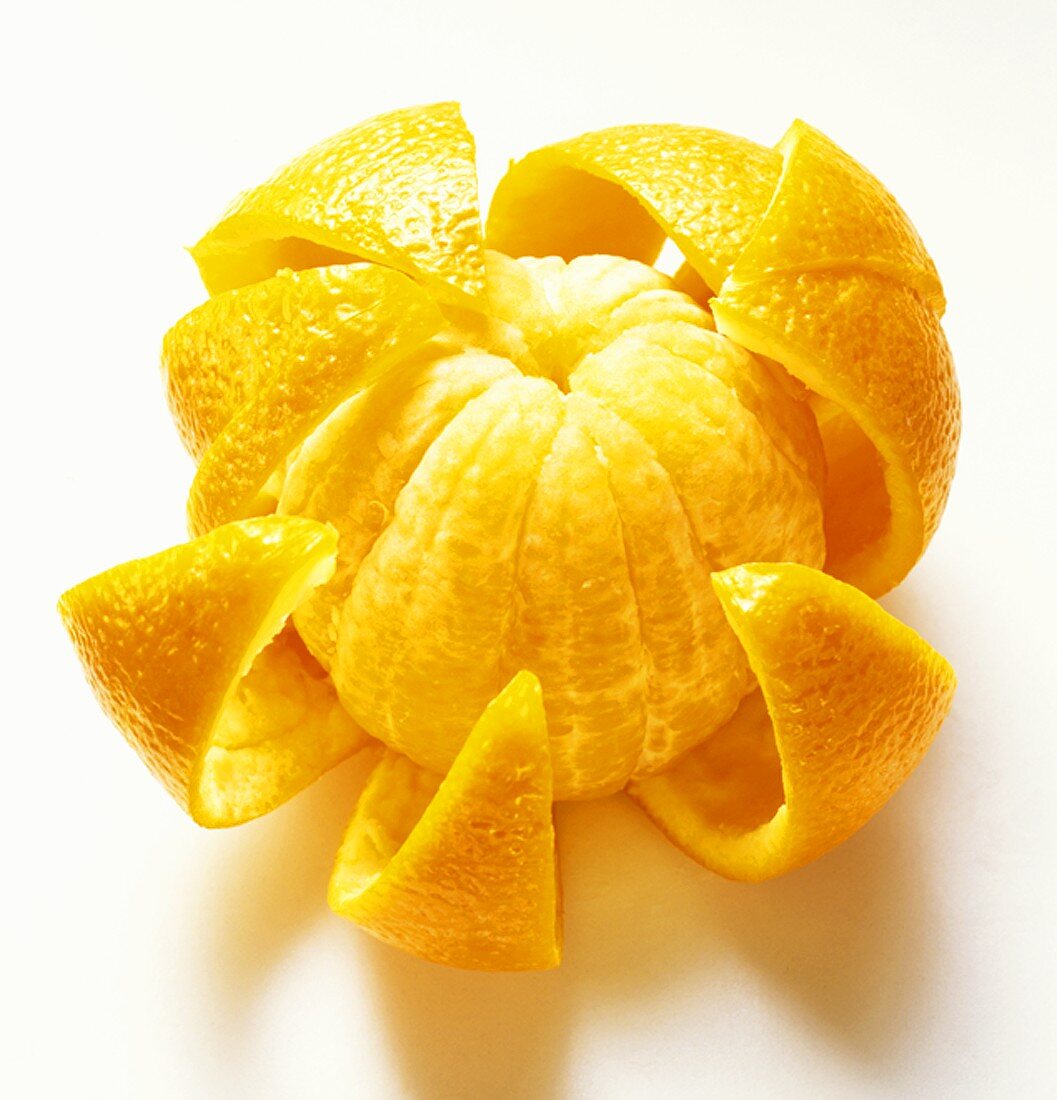 A Peeled Orange with Peel