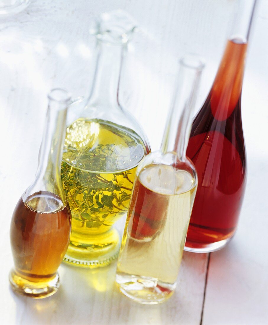 Assorted Types of Oil and Vinegar