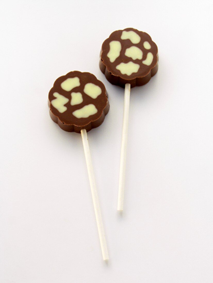 Two Chocolate Lollipops