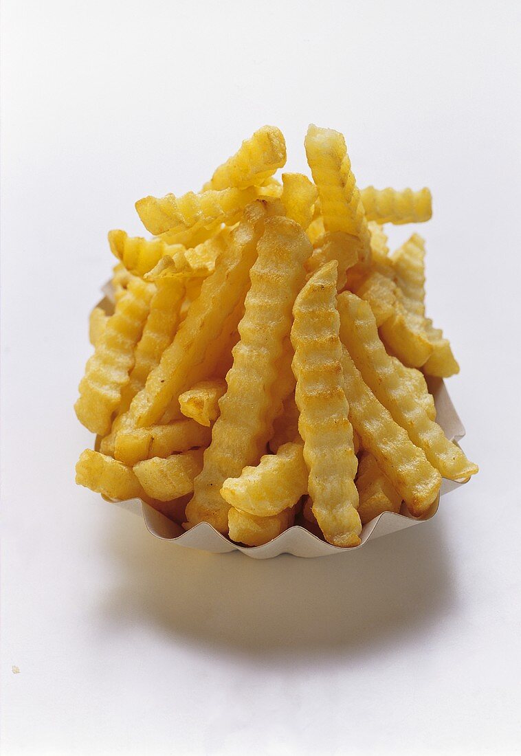 Crinkle Cut French Fries in a Carton