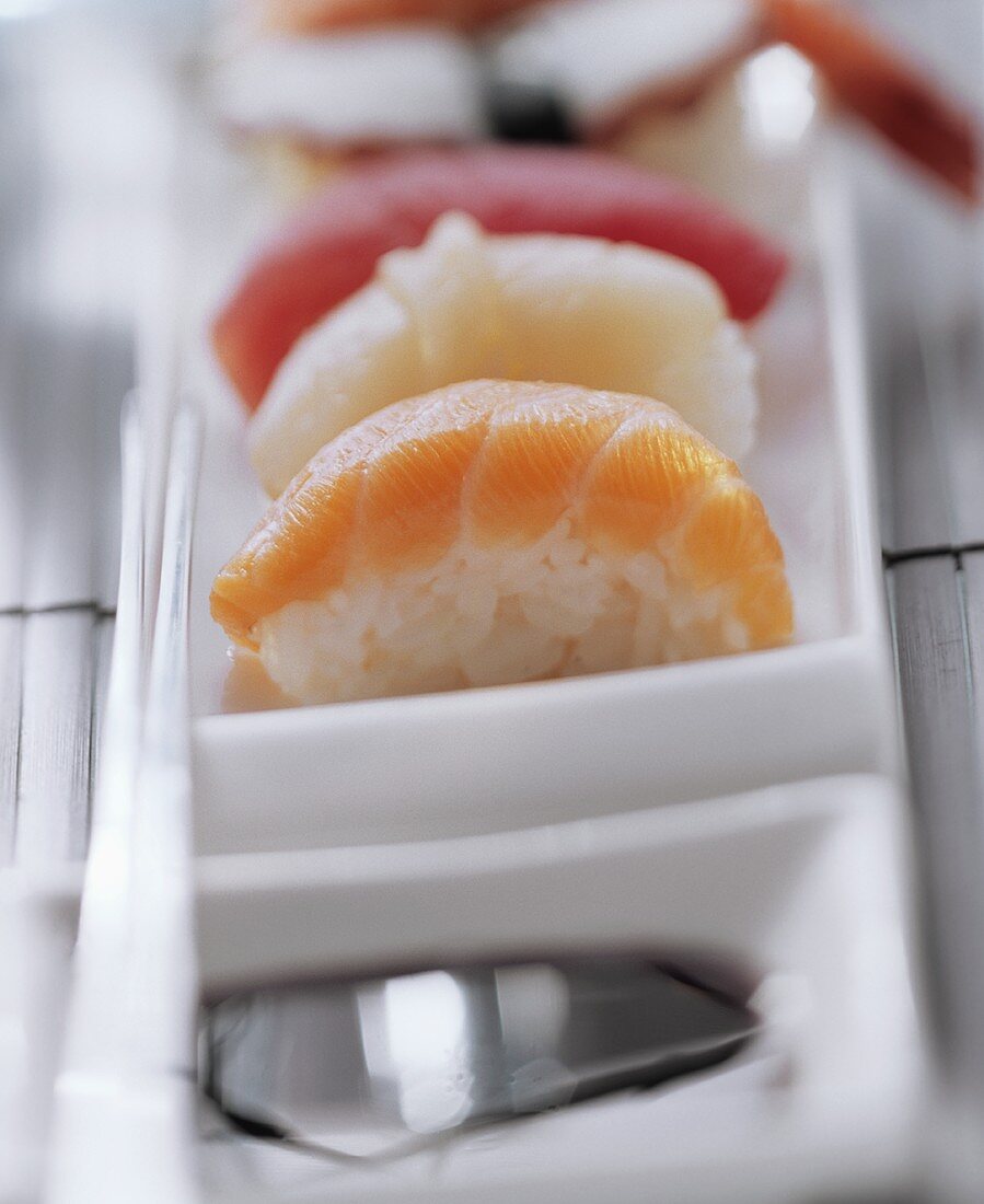 Several Nigiri Sushi