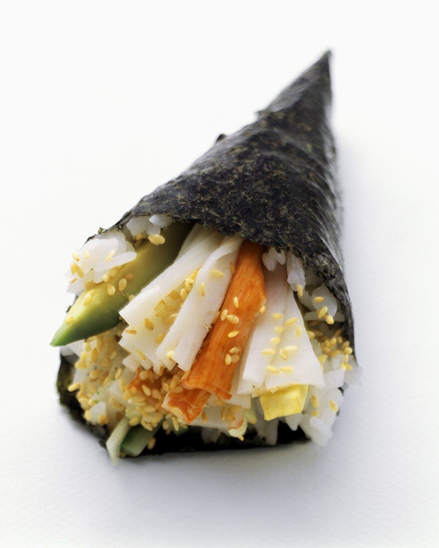 Temaki-Sushi mit Surimi