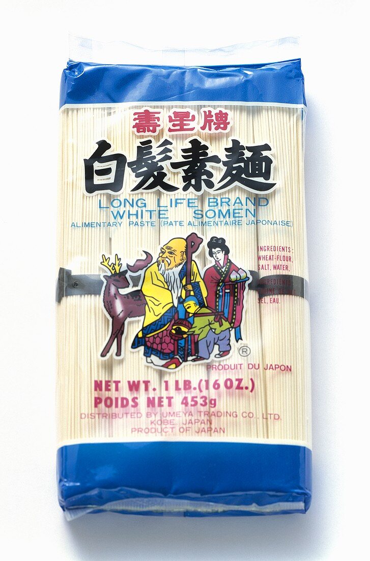 A Package of White Somen Noodles