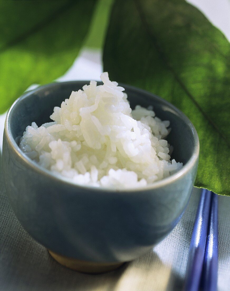 Schale gekochter Reis