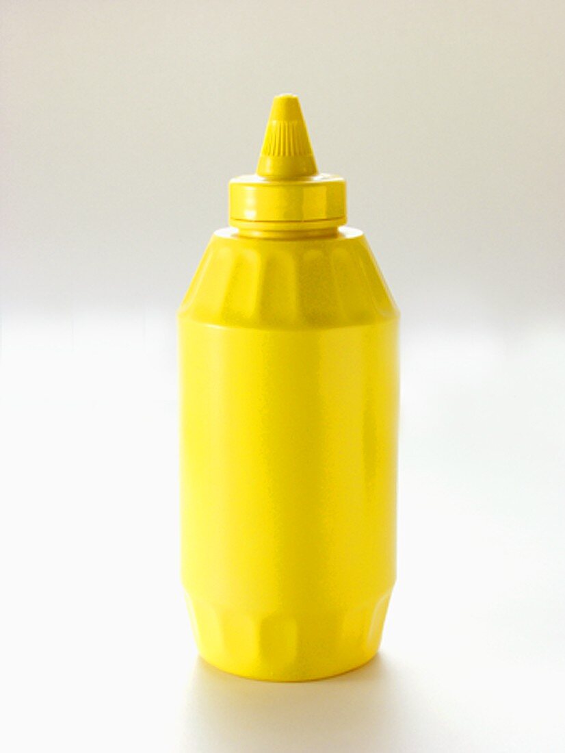 Yellow Mustard in a Squeeze Bottle