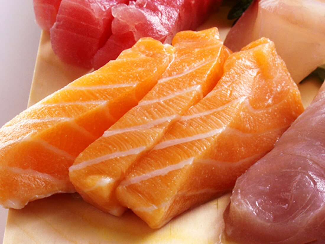 Sliced Salmon for Sushi