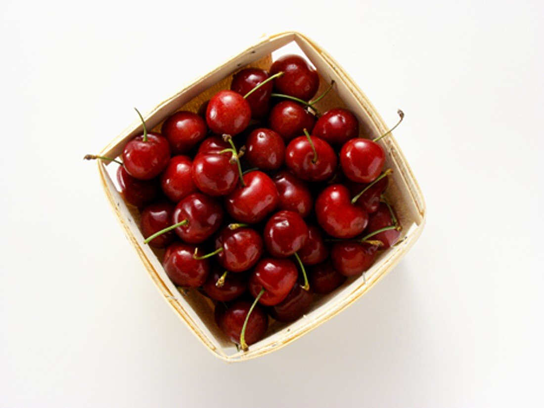 Red Cherries in a Container