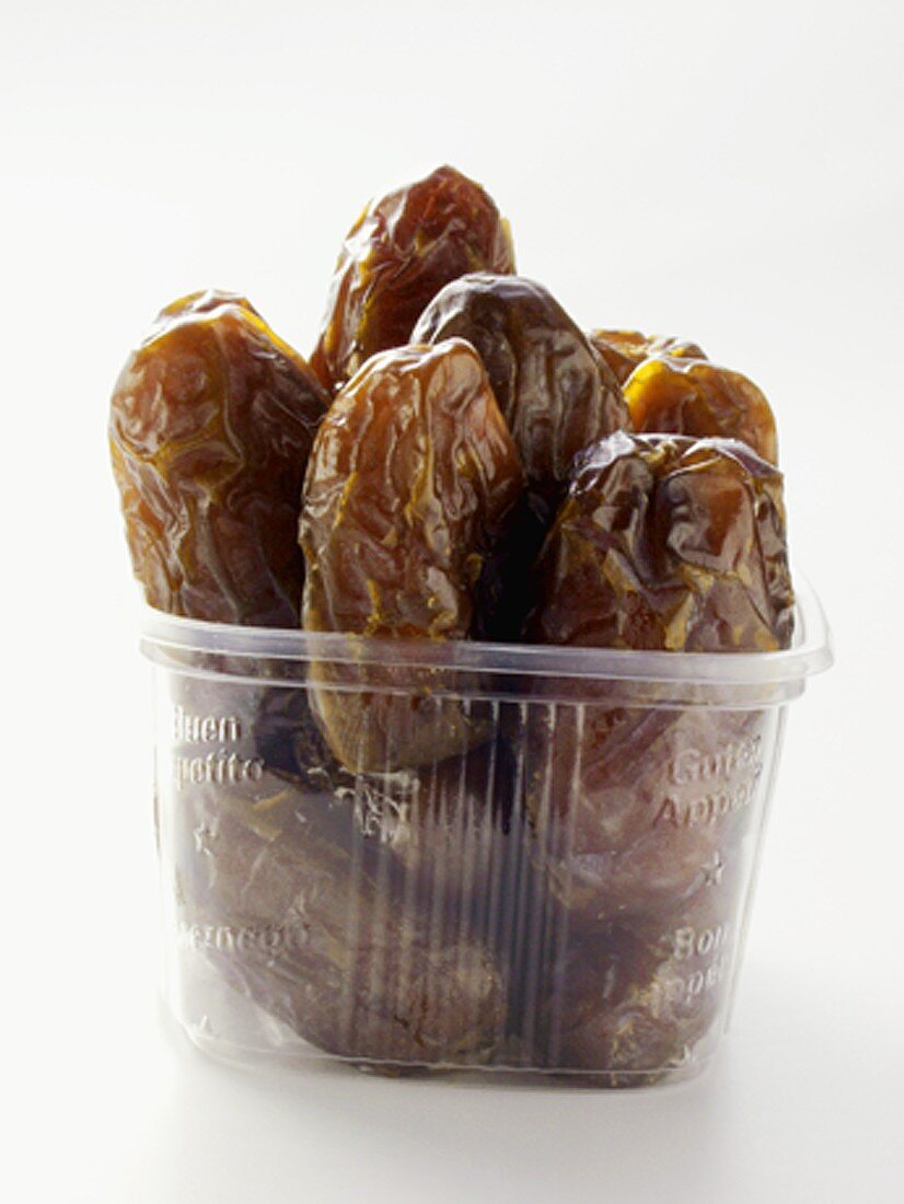 Dates in plastic container