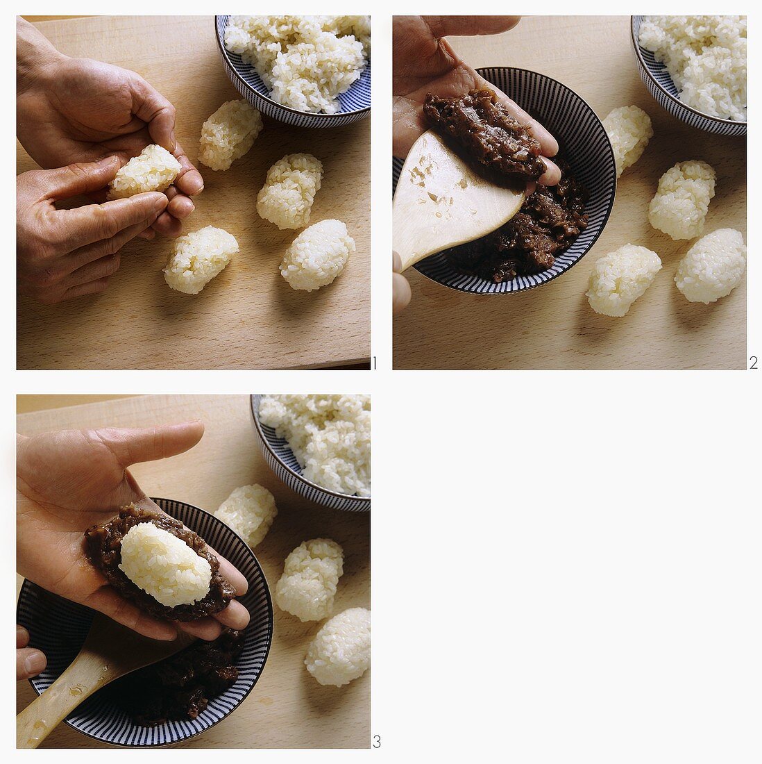 Reiskuchenkroketten zubereiten