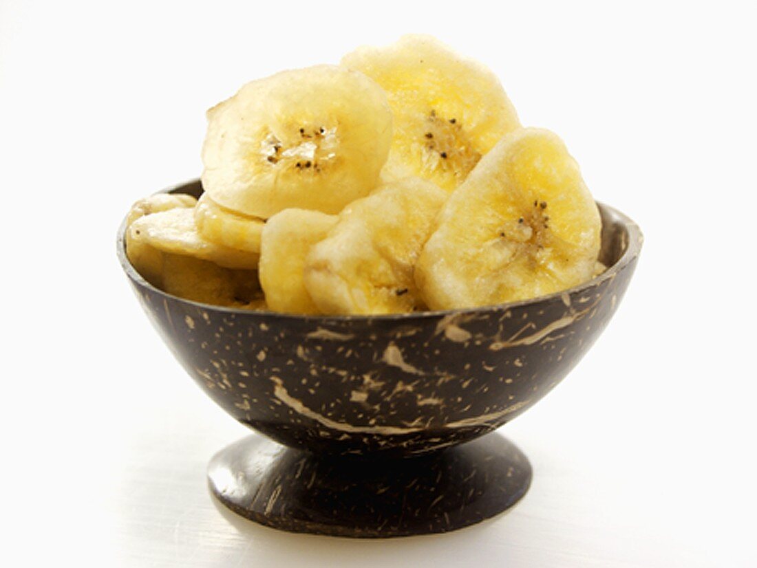 Dried Bananas in a Bowl