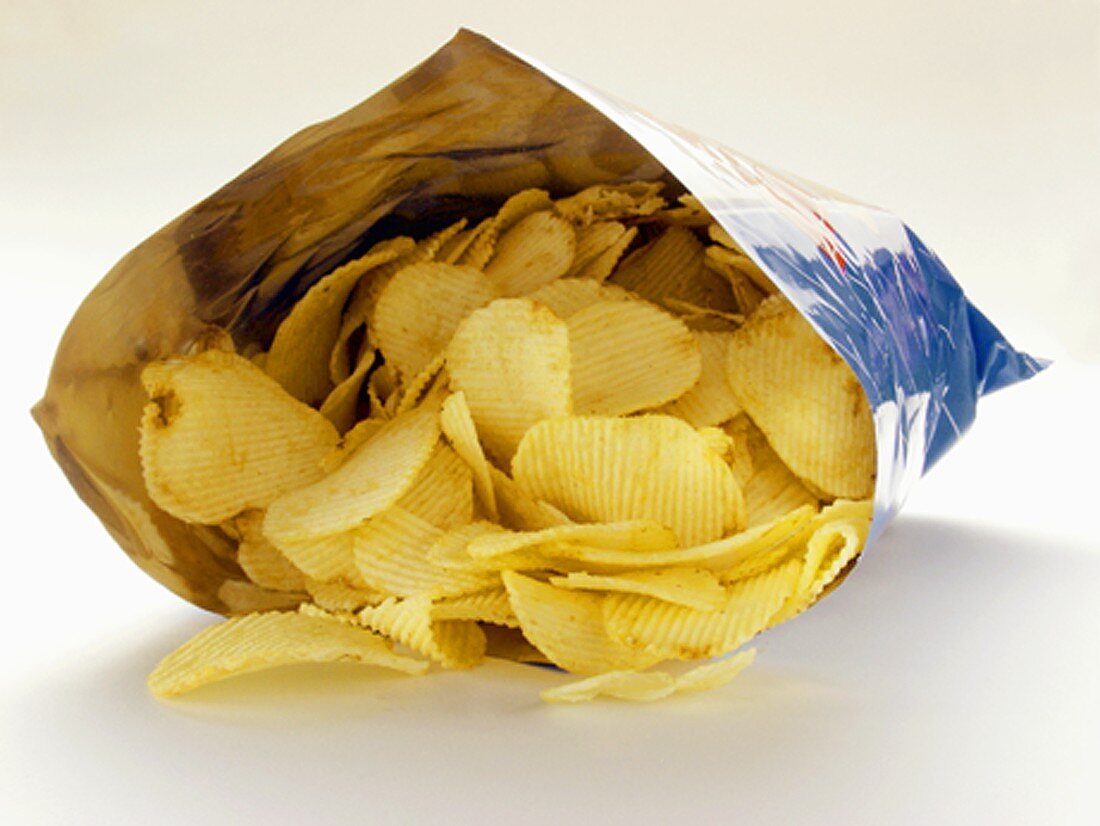 Ruffled Potato Chips in a Bag