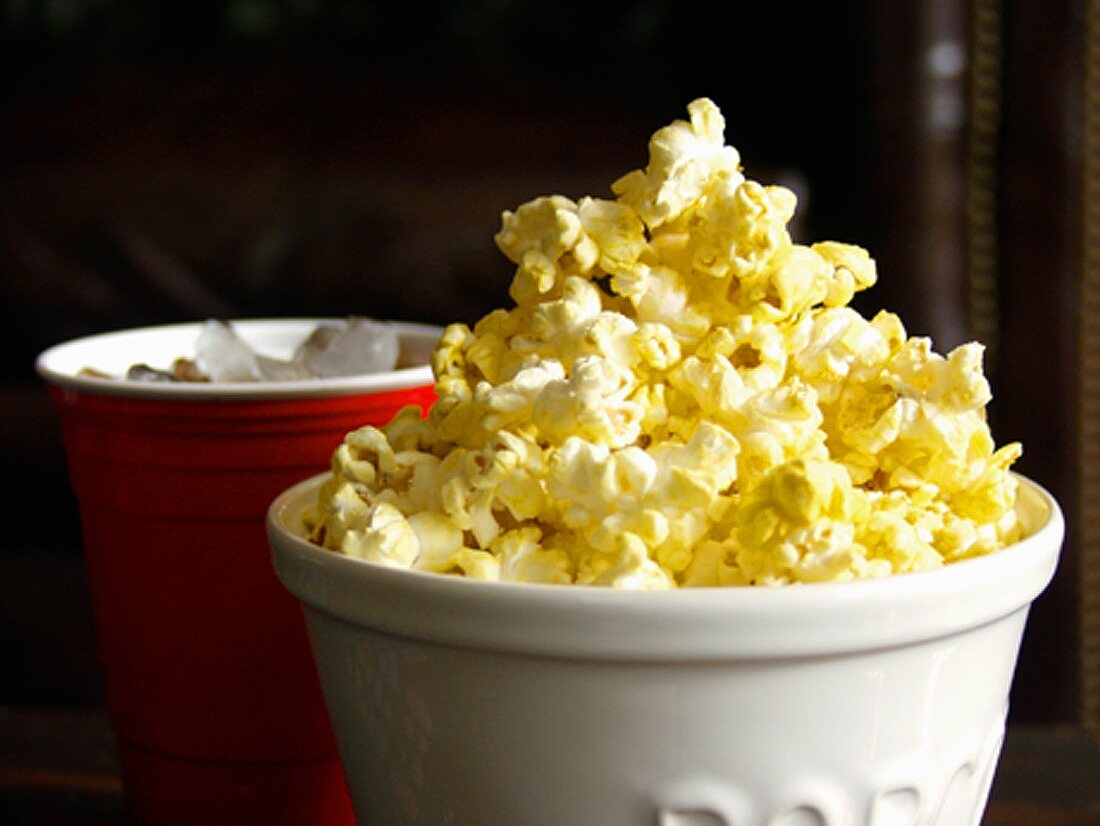 Popcorn in a Popcorn Bowl