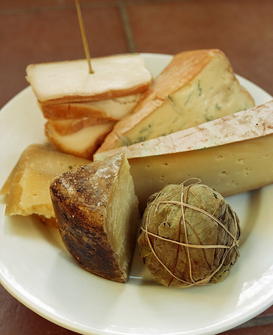 Various sorts of cheeses